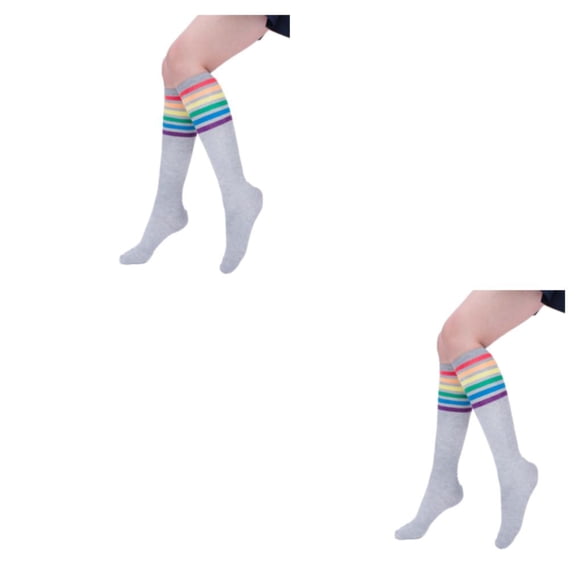 Minnieouse Manténgase seguro con los calcetines hasta la rodilla: para eventos al aire libre Calcetines de tubo mediano de punto suaves y Type2 NO2