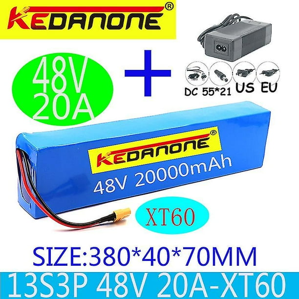 Batería de Bicicleta eléctrica bronceado jianjun 48v 20Ah 1000watt 13S3P 18650 con cargador