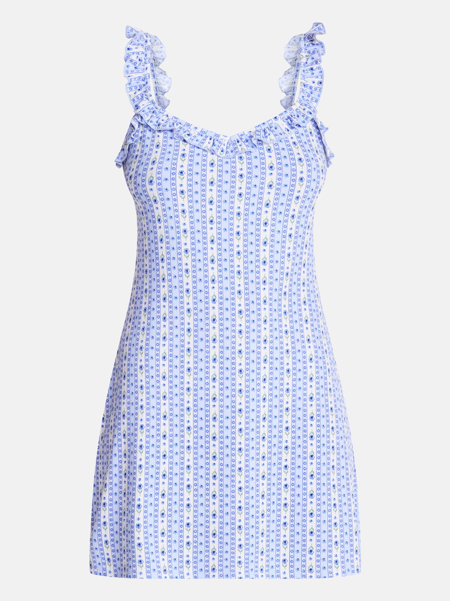 No Boundaries Ruffle Slip Dress, Women's XS-XXL