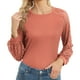 thumbnail image 4 of Tops de Manga Larga NikouMX de Encaje Hueco blusa de Cuello Redondo S M L XL 2XL, 4 of 7