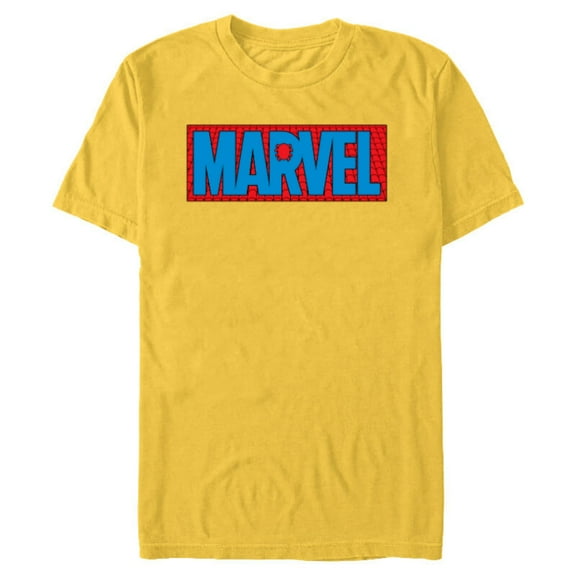 Marvel Logo Spider-Man Webs - Short Sleeve Blended T-Shirt for Adults - Customized-Yellow