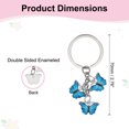 thumbnail image 2 of Uxcell Keychains for Women, Enameled Charm Keychain Car Key Ring Pendant Key Chains, Handbag Decor Sky Blue, 2 of 6