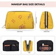 thumbnail image 5 of Large Clutch Leather Makeup Bag, Music Notation Graffiti Travel Toiletries Bag, Ladies Cosmetic Storage Bag, 5 of 8