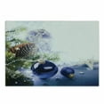 thumbnail image 1 of Christmas Cutting Board, Colorful Blue Toned Ornaments of Winter Holidays Seasonal Motifs Print, Decorative Tempered Glass Cutting and Serving Board, in 3 Sizes, by Ambesonne, 1 of 2
