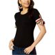 thumbnail image 1 of maison Jules Camiseta básica con lazo a rayas para mujer, negro, grande maison Jules Camiseta básica, 1 of 1