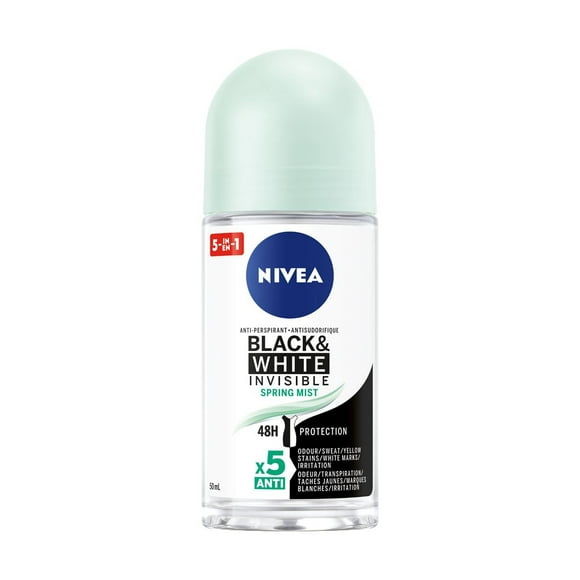 NIVEA Antisudorifique à bille protection 48H Black & White Invisible - Spring Mist 50 ml