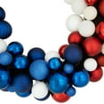 thumbnail image 4 of Northlight 3-Finish Patriotic Ornament Wreath - 22" - Red, White and Blue, 4 of 7