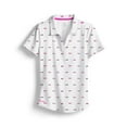 thumbnail image 6 of SCALES Trippy Fish Womens Short Sleeve Polo Navy, Large, 6 of 6