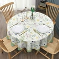 thumbnail image 3 of Spring Wild Flower Round Table Cloth,Wrinkle Resistant Table Cover with Polyester,Waterproof Reusable Round Table Cloths for Easter Birthday Picnic Wedding (Round,60x60inch), 3 of 6