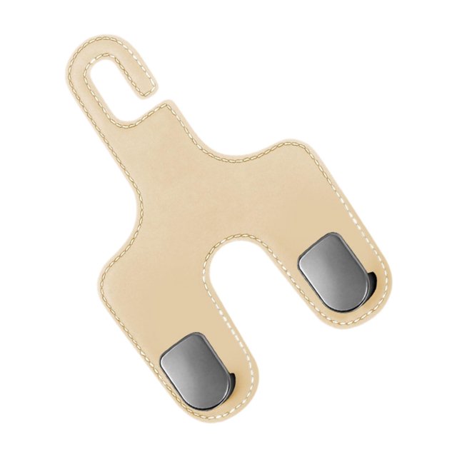 Ganchos para reposacabezas del asiento trasero del coche accesorios interiores para paraguas de bolso Beige