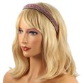 thumbnail image 2 of Unique Bargains Rhinestone Headband for Women1 Inch Wide Pink, 2 of 7