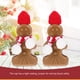 thumbnail image 2 of 10 botellas de bebida de hombre de jengibre de Navidad con 10 sombreros y 10 bufandas, botellas de jugo de Navidad de plástico reutilizables con tapas para recipientes transparentes para jugo y bebida, 2 of 7