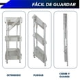 thumbnail image 4 of Carrito Multifuncional Desplegable Metálico 3 Niveles Blanco CHIC-FANTASY, 4 of 5