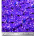 thumbnail image 1 of Soimoi Blue Velvet Fabric Watercolor Floral Fabric Prints by Yard 58 Inch Wide, 1 of 1