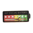 thumbnail image 1 of Broche innovador poder social nueva insignia personalizada pin humor para pareja (negro) (broche poder social - 1 pieza), 1 of 9