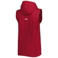 thumbnail image 4 of Men's MSX by Michael Strahan Burgundy Washington Commanders Relay Sleeveless Pullover Hoodie, 4 of 4