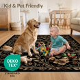 thumbnail image 4 of ODIKA 2'x3' Ultra-Soft Accent Mat, Dining Under Funky Gothic Border Botanical Vines Woodland Leaves None Washable, Bare feet friendly, Easy Care Indoor rug for Bedside, Footrest, 4 of 7