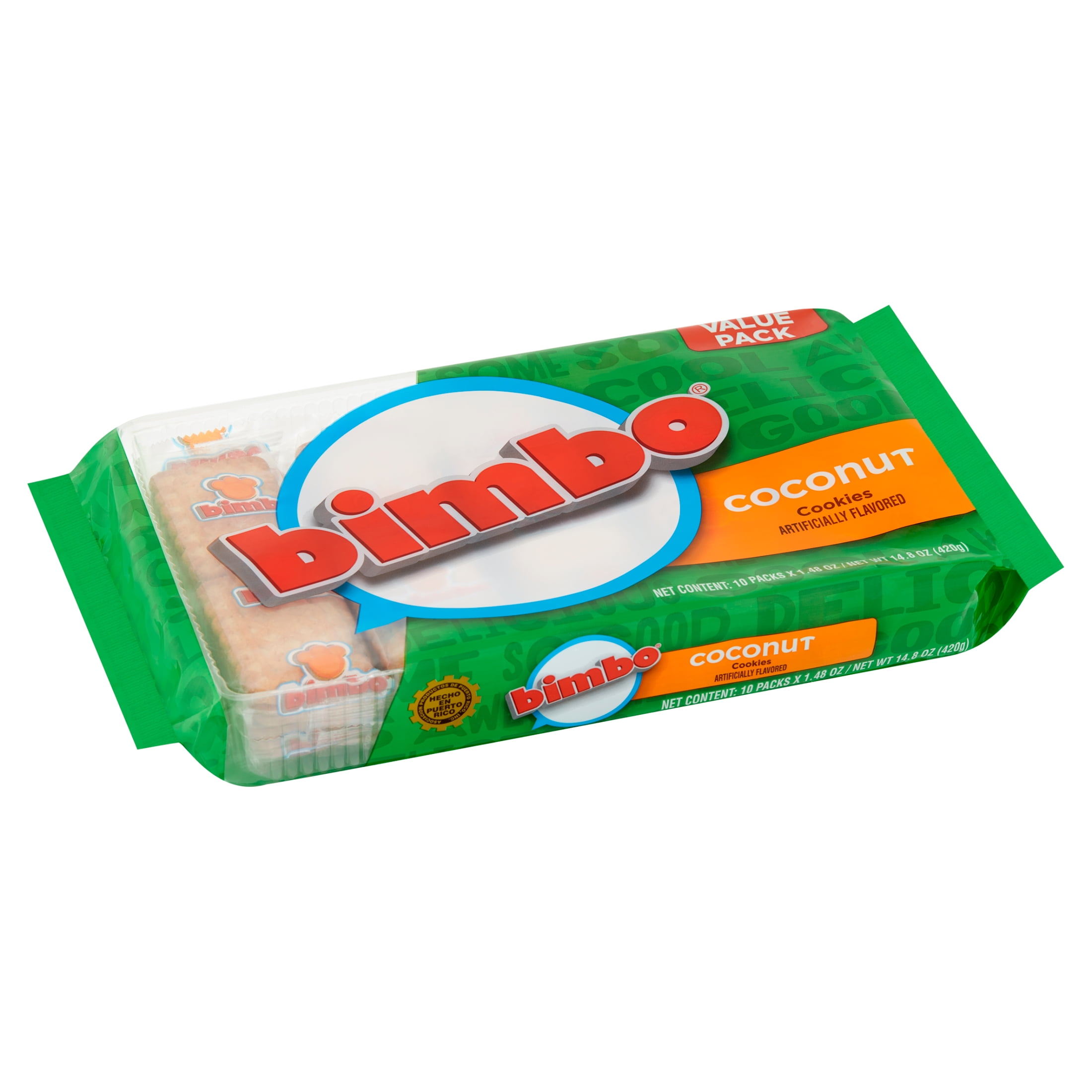 Bimbo Coconut Flavor Biscuit Cookie, Multipack, 1.5 oz, 10 Count