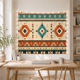 thumbnail image 5 of Diamond Medallions On Teal Terracotta Bands, Calming Boho Style for Boho Decor Lovers, Southwestern Wall Art, Housewarming Gift Tapestry Wall Hanging for Bedroom and Living Room, 5 of 7