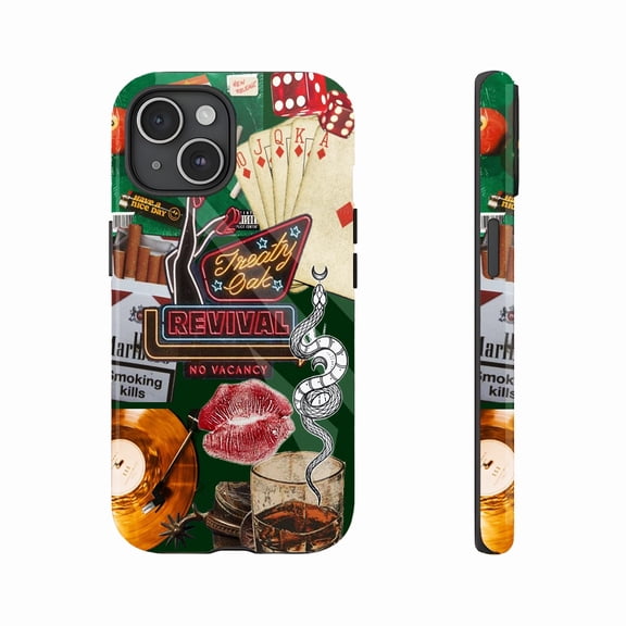 Retro Rockstar Phone Case for Trendsetters & Nightlife Lovers - Edgy Design with Vintage Vibes, Compatible with iPhone 11/12/13/14/15/16 (Pro Max/Plus)
