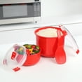 thumbnail image 2 of Sistema Microwave Rice Cooker (2.6L) & Round Microwave Food Container (915ml) Set, Food Containers with Steam-Release Vents, BPA-Free, 2 Count, 2 of 6