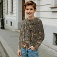 thumbnail image 4 of FUIALDOLG 2 Pack Boys Grey Hunting Camo Long Sleeve Shirts 3-4 Years Crew Neck Loose Tops Kids Lightweight Pullover Graphic Tees, 4 of 6