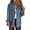 Light Blue, variant on Fantaslook Denim jackets for Women Oversized Button Up Frayed Hem Shackets Fashion Jean Jacket With Pockets