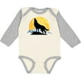 thumbnail image 3 of Inktastic Wolf Wilderness Mountains Moon Boys or Girls Long Sleeve Baby Bodysuit, 3 of 5