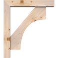 thumbnail image 3 of Ekena Millwork 5 1/2"W x 28"D x 32"H Westlake Block Smooth Bracket w/ Offset Brace, Douglas Fir, 3 of 25