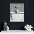 thumbnail image 5 of COMIO Funny Bathroom Rabbit Wall Art Bunny In Bathtub Bathroom Pictures Wall Decor Bathroom Sign Canvas Prints Painting Modern Home Office Decorations Framed Artwork For Bathroom, 5 of 5