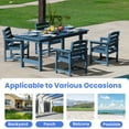 thumbnail image 4 of JUSTLET 5 PC Outdoor Patio Furniture Set, Patio Dining Sets, 4 Chairs and 1 Table, Navy Blue, 4 of 10