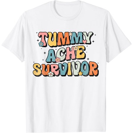 Tummy Ache Survivor Retro Vintage T-Shirt