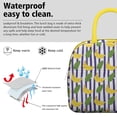 thumbnail image 3 of Lunch Bag Lunch Box for Women Reusable Insulated Lunch Bags,Water-Resistant Stripe Banana Leaf Green Plant Cooler Lunch Tote Bag, Large Capacity for Work Travel Picnic, 3 of 6
