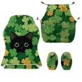 thumbnail image 2 of Jiueut Cat Shamrock Print Gaming Chair Cover with Armrest Cover, Dustproof Removable Computer Reclining Chair Slipcover Non Slip Desk Chair Seat Protector Saint Patrick's Day Decor, 2 of 7