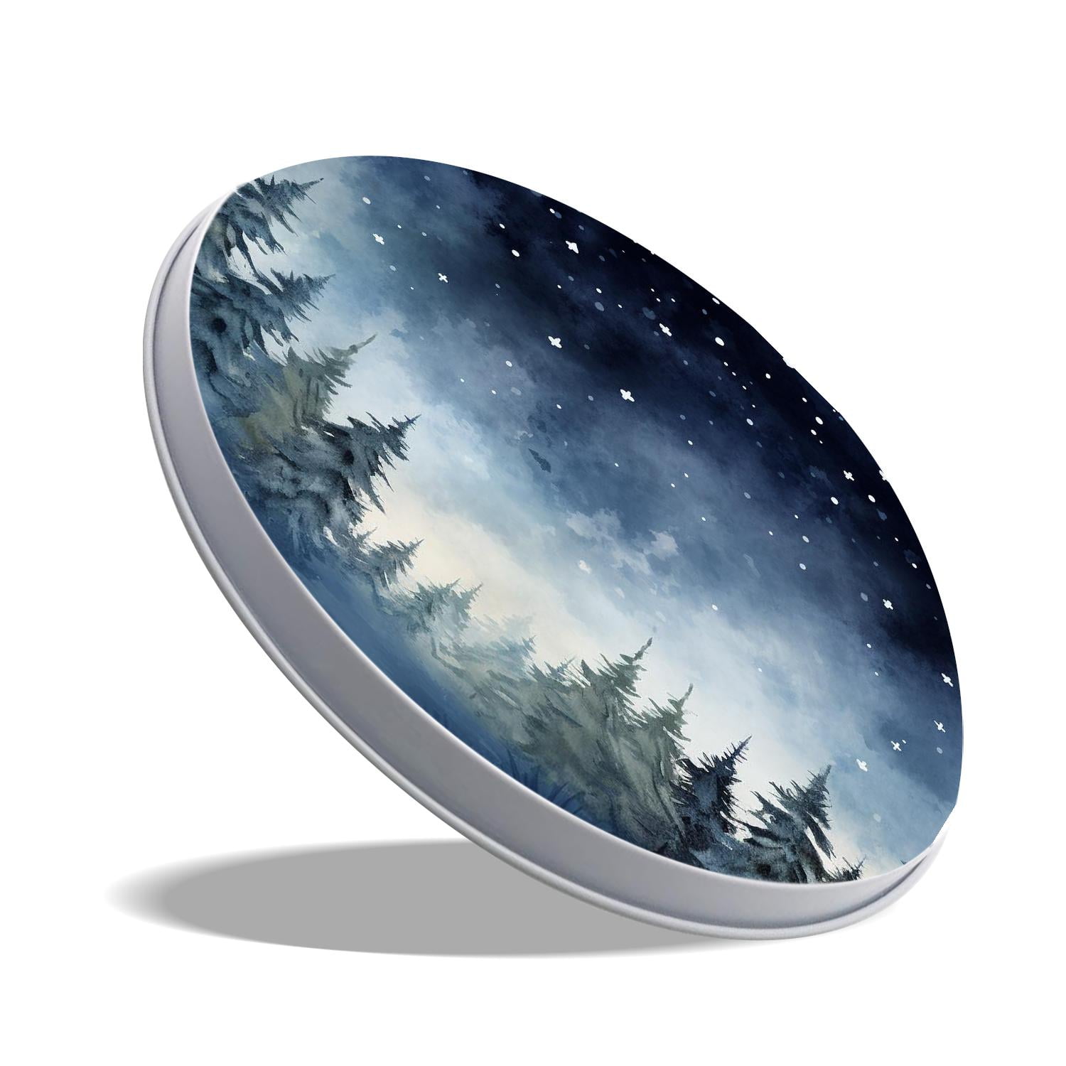 Stove Burner Covers 4 Pcs for ,Winter Pine Trees and Snowfall creative, Round Gas Stove Burner Cover 8Inch And 10Inch