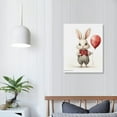 thumbnail image 3 of COMIO Rabbit Kissing Watercolor Poster Canvas Wall Art for Home Decor - Rabbit Love Canvas Print Wall Artwork Painting Ready to Hang Wedding Gifts - Easel &amp; Hanging Hook, 3 of 4