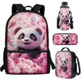 thumbnail image 2 of Yuyamidu Kawaii Panda 4 Piece Backpack Set for Kids with Lunch Bag Pencil Case and Water Bottle Holder School Bag for Elementary Middle School, 2 of 7