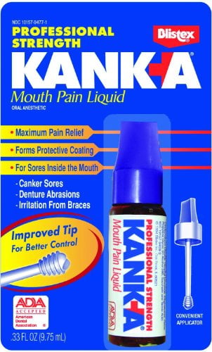 5 Pack Blistex Kanka Mouth Pain Liquid, Professional Strength , 0.33 oz Each