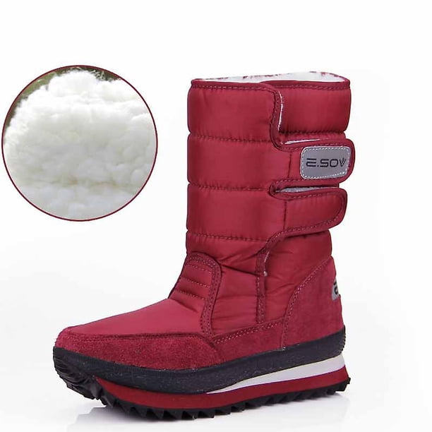 ECELEN Botas de nieve para hombres y mujeres del mismo estilo más botas de algodón antideslizantes impermeables cálidas de terciopelo 2022 invierno nuevo THFRU22-Red-wool-45 Teléfono móvil Teléfono móvil Accesorios para teléfonos móviles