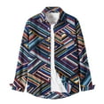 thumbnail image 1 of Awdenio Men's Printed Lapel Printed Shirt Jacket, 1 of 7