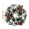 thumbnail image 3 of Christmas Elegant Christmas Berry Wreath Flocked Floral Design for Festive Front Door Mixed Decorations Holiday Greenery, 3 of 9