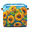 Multicolor 1, variant on CURLYOOT 13 x 13 Inch Cube Storage Bin, Oil Painting Sunflower Fabric Storage Cube Baskets, Closet Shelves Foldable Bins with Leather Handles for Home Organizer