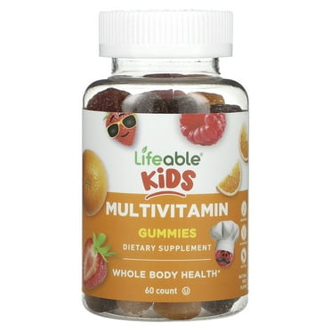 Lifeable Kids Multivitamin Gummies, Natural Fruit, 60 Gummies