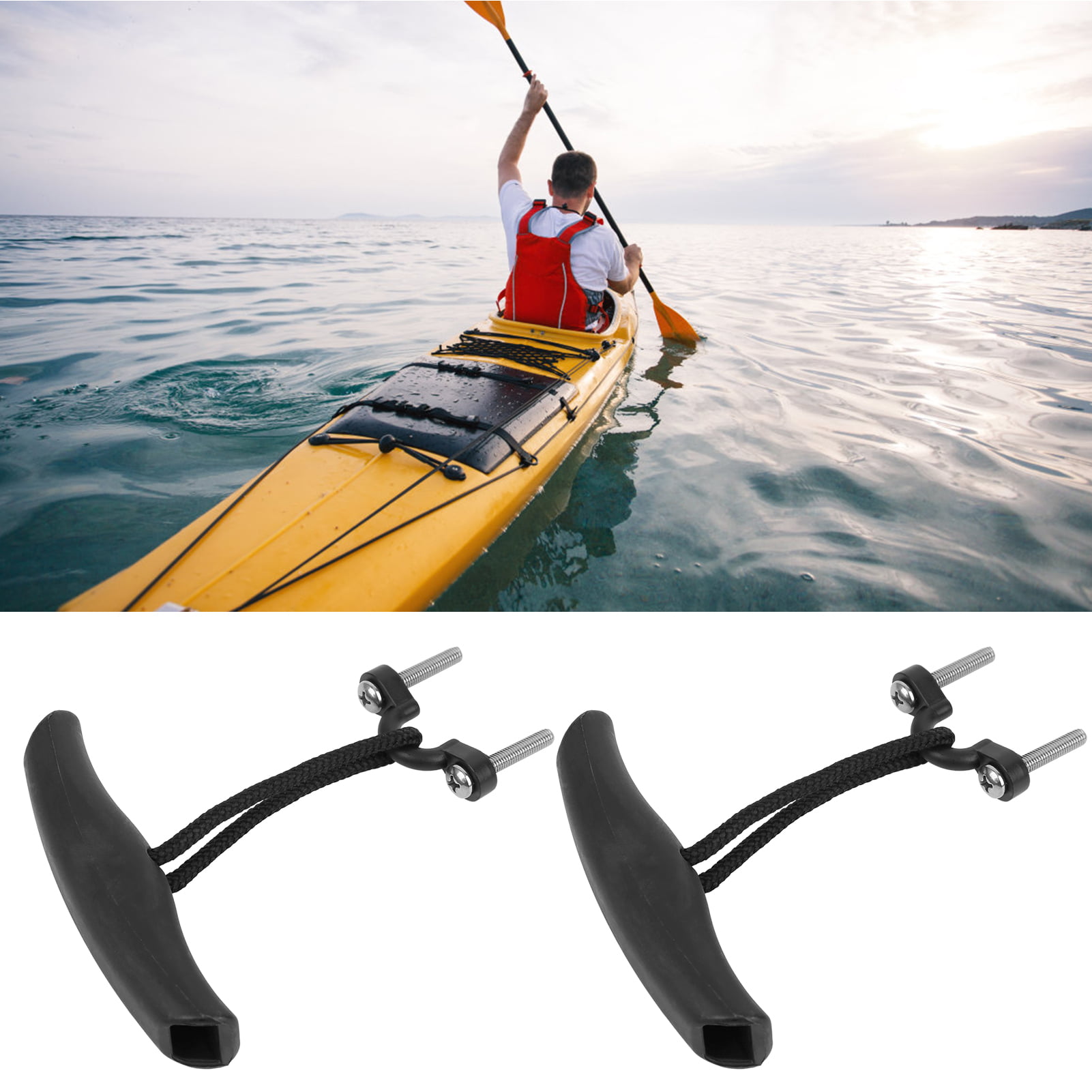 2PCS Nylon Universal Kayak Canoe Front Rear Mount Boat Pull Handle Carry Hand BS 