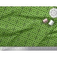 thumbnail image 3 of Soimoi Green Poly Georgette Fabric Dots & Circle Geometric Printed Craft Fabric by the Yard 42 Inch Wide, 3 of 3