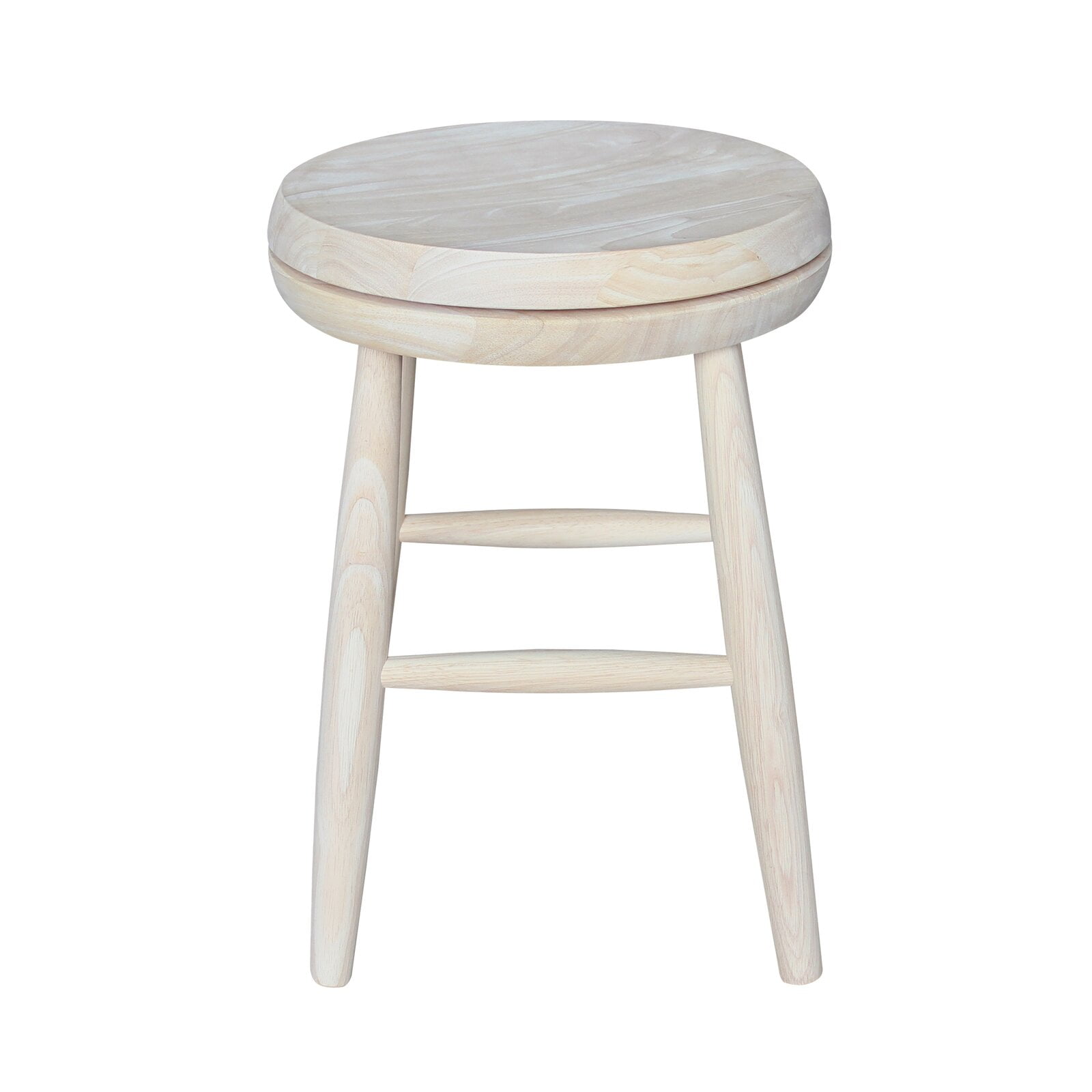 Dehn Swivel Solid Wood Short Bar Stool