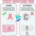 thumbnail image 4 of HSHDLDF Personalized Initial Letter Patch Makeup Bag Preppy Chenille Letter Cosmetic Pouch with Zipper Pink/Pink-Letter F, 4 of 6