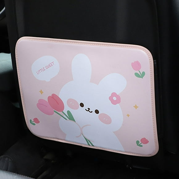 Back Protector for Car,KIMISS Car Back Kick Pad PU Leather Car Anti Kick Mat Back Kick Mat Protector Cover for Vehicle