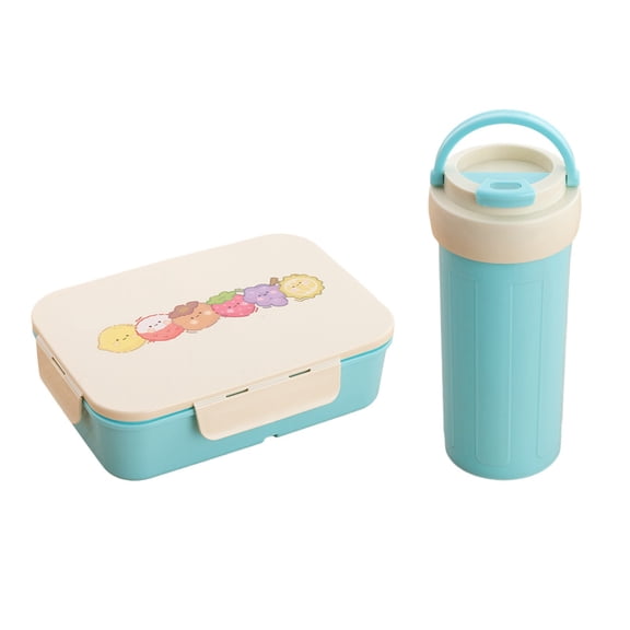 Yyuenw Lunch Box Set, Plastic Lunch Box with Water Bottle, Lightweight and Portable, Perfect for the Office and Picnic