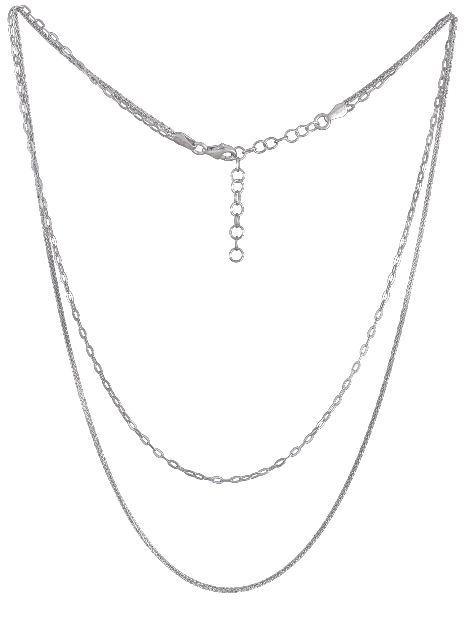 Brilliance Fine Jw Ss Bfj Cable Wheat Neck 16``+2``
